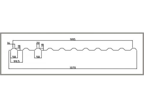 Biên dạng tôn  sóng vuông