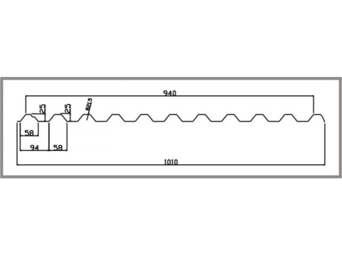Biên dạng tôn 11 sóng đỉnh tròn 
