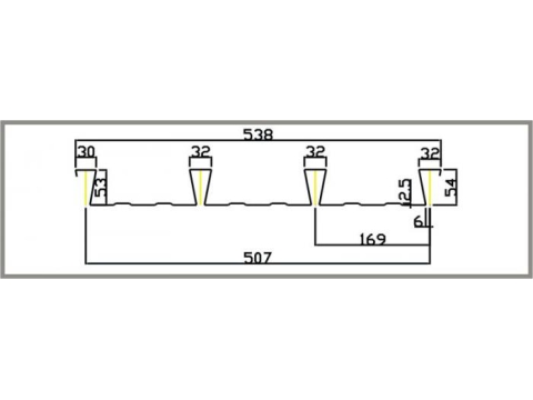 Biên dạng tôn 4 sóng Klip - Lock