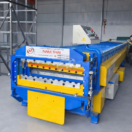 MÁY CÁN TÔN 2 TẦNG 11S-13S LAPHONG TÍCH HỢP DẬP VÒM 11S